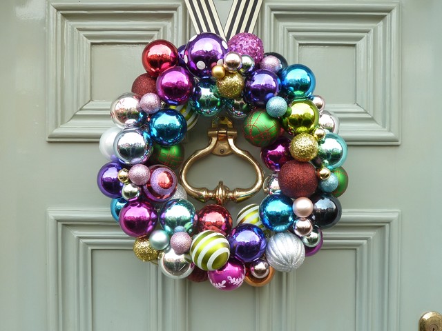 christmas bauble wreath eclectic wreaths and garlands christmas bauble wreath eclectic wreaths and garlands