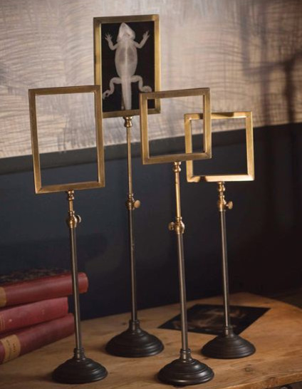 Telescoping Brass Frame Stands - Eclectic - Picture Frames ...