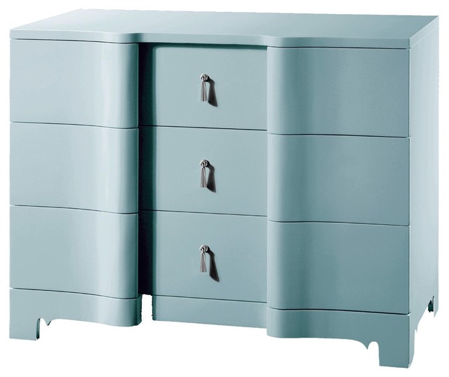 Bungalow 5 Brigitte Large Chest in Light Blue Traditional Dressers
