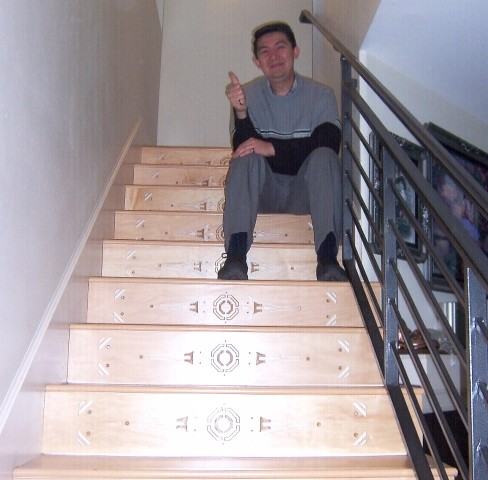 Decorative Stair Risers traditional staircase