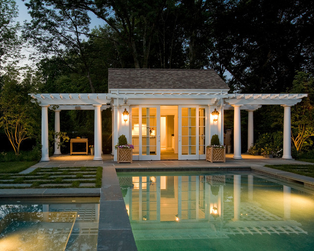 Pool Cabana - Traditional - Pool - boston - by Merrimack Design ...
