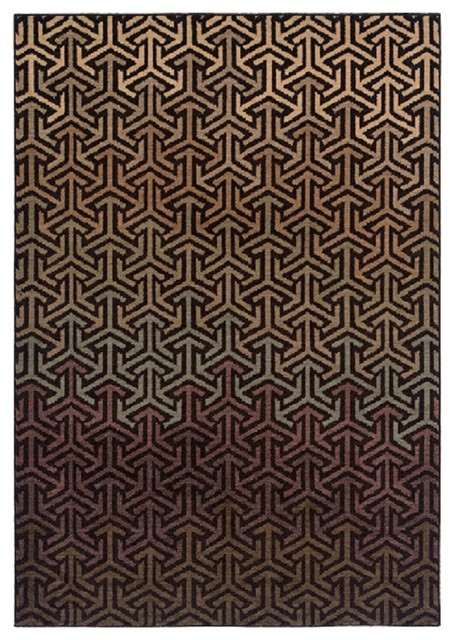 Sphinx Palermo 2862C Black-Tan 9'10" x 12'9" Area Rugs modern-rugs