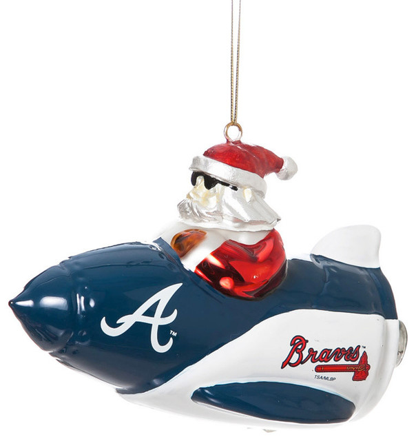 atlanta braves glass rocket santa christmas ornament atlanta braves glass rocket santa christmas ornament