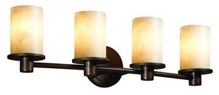 Justice Design CLD-8514-10-DBRZ Rondo 4-Light Bath Bar Clouds Collection bathroom-vanity-lighting