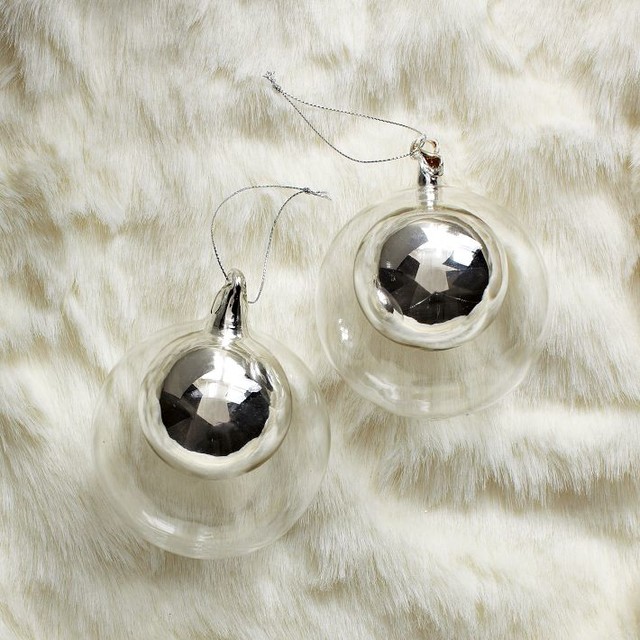 double glass sphere ornament contemporary christmas double glass sphere ornament contemporary christmas