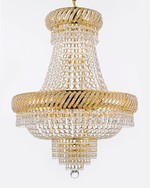 French Empire Crystal chandelier Lighting, H26quot; X W23quot;  Traditiona