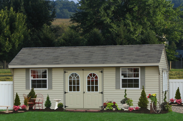 Large Vinyl Shed for Delaware - Traditional - Garage And Shed ...