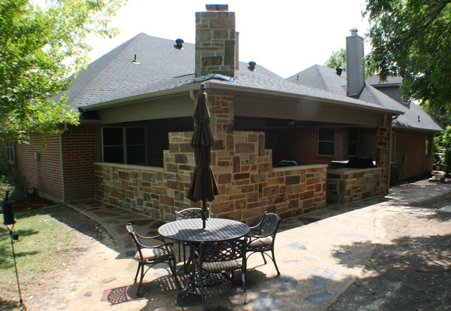  Worth Burleson Covered Patio, Outdoor Fireplace, and Outdoor Kitchen