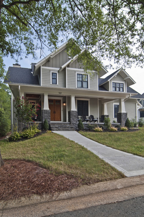 Two Tone Gray Exterior House Colors
