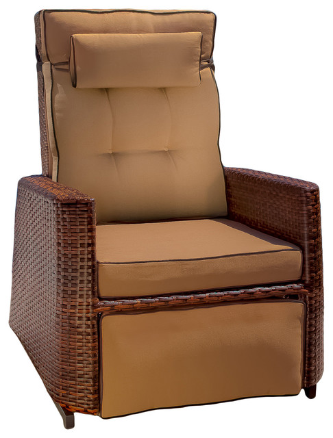 Modern Outdoor Glider Chair - Kokomo Outdoor Wicker Swivel Glider Chair