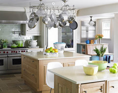 New York, calm blue organized kitchen traditional kitchen