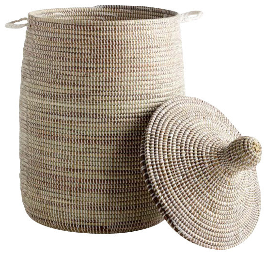 Handmade African Lidded Basket Farmhouse Baskets by zestt