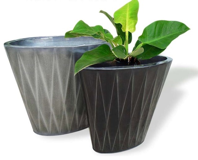 Zinc flower pots Asian Outdoor Pots And Planters by TUAN THIEN AN