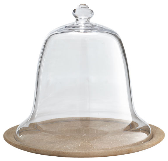 Glass Cloche Bell Traditional Serving Utensils by Wisteria