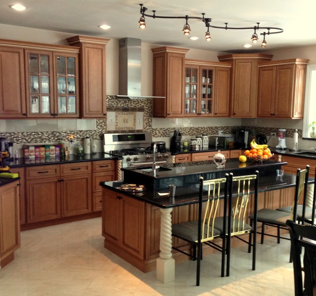 Kitchen with 2 Tier Island - Traditional - Kitchen - other metro - by