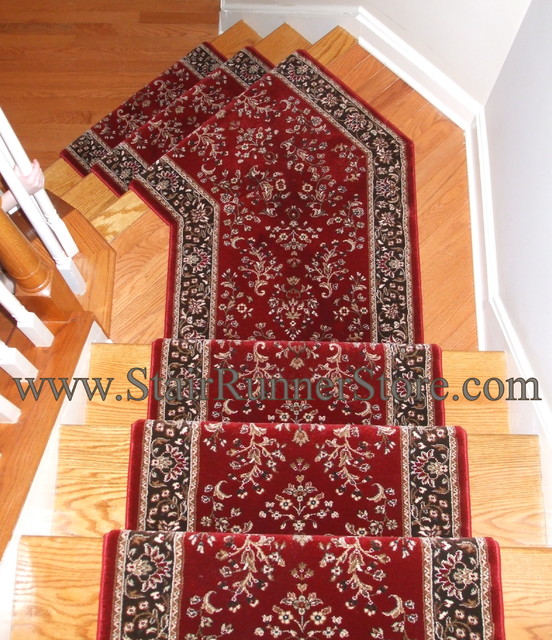 Angled Landing Stair Runner Traditional Rugs new york by The