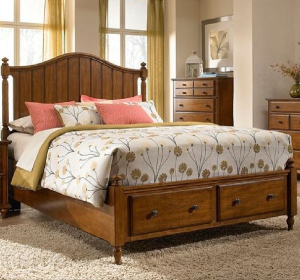Broyhill Furniture Hayden Place Queen Storage Panel Bed in Light