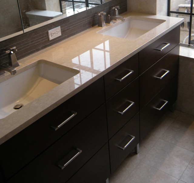 Double Sink 7-Drawer Vanity - modern - bathroom vanities and sink ...