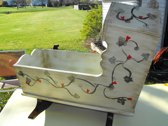Vintage baby craddle mediterranean-beds
