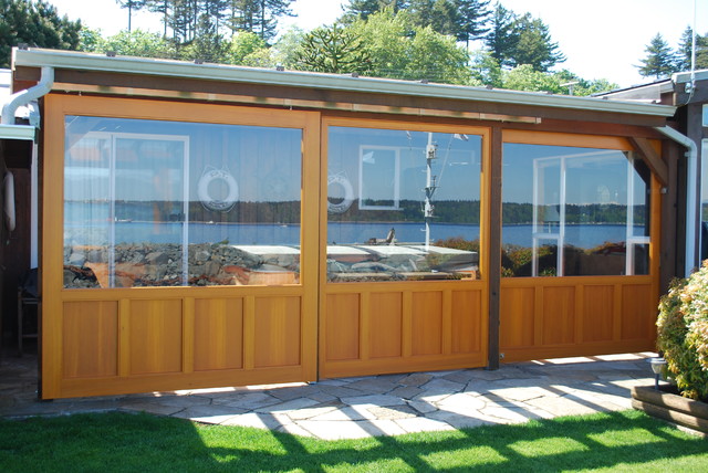 custom wood sliding glass door - contemporary - exterior ...