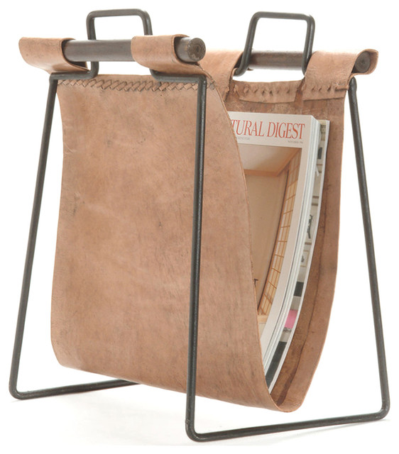 Iron and Leather Rustic Lodge Magazine Rack Rustic Magazine Racks