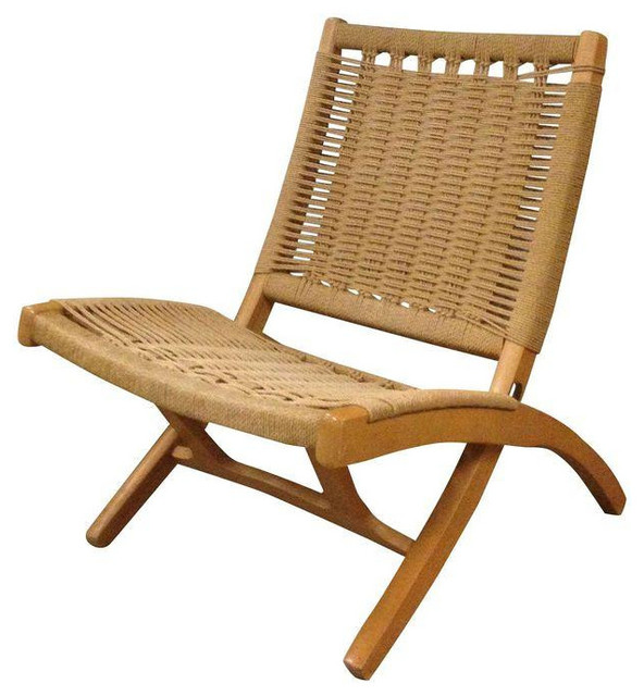 MidCentury Jute Folding Chair Rustic Outdoor Folding Chairs san