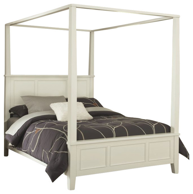 ... Canopy Bed in White-Queen - Transitional - Canopy Beds - by Cymax
