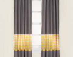 Not a Peep Curtain Panels, Yellow contemporary curtains