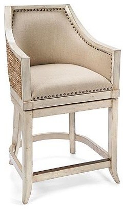 Sheldon Counter Height Bar Stool - Distressed Off-White ...