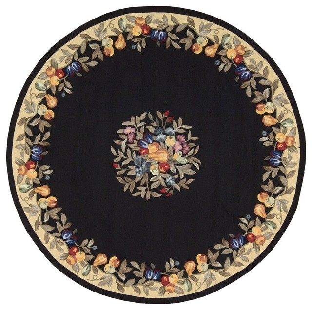 Nourison Everywhere Black Accent Fruit Rug (7'6 x 7'6) Contemporary