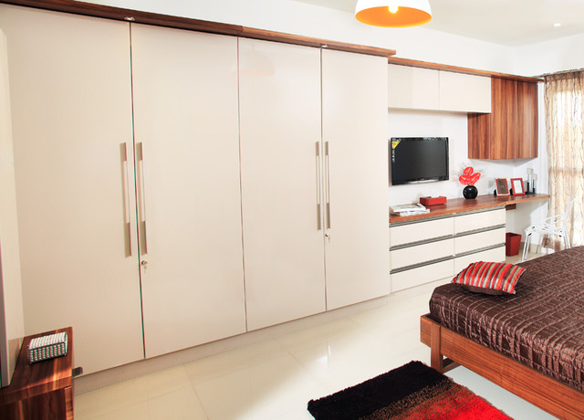 master wardrobe with study table - Contemporary - Bedroom - other ...