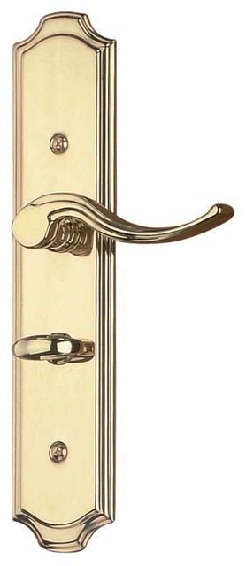Door Locks Bright Solid Brass Lever Entrance Door Lock Set  99979 