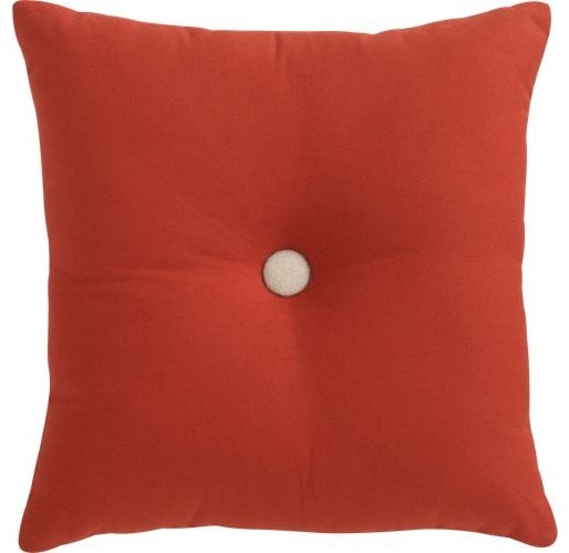 buttonup burnt orange 16" pillow Modern Decorative Pillows by CB2