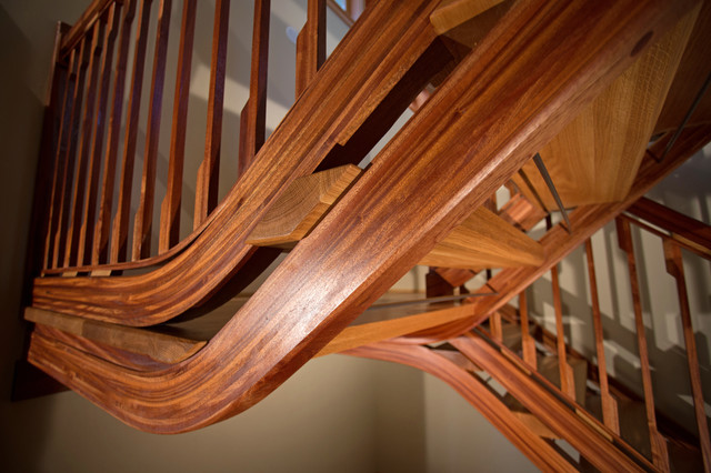 Open Wood Stair Treads