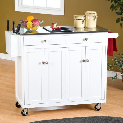 The Randall Portable Kitchen Island with Optional Stools ...