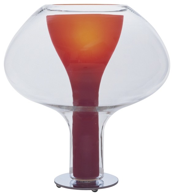 Kovacs Soft Tangerine Glass Desk Lamp Contemporary Table