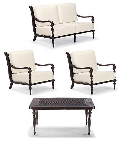 British Colonial 4-pc. Outdoor Loveseat Set - Frontgate, Patio ...