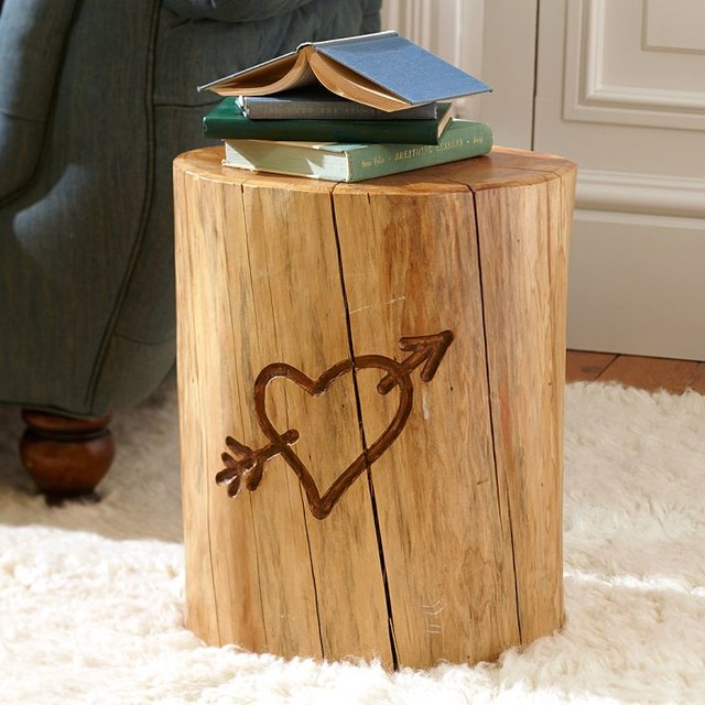 The Emily + Meritt Tree Trunk Side Table Contemporary Side Tables
