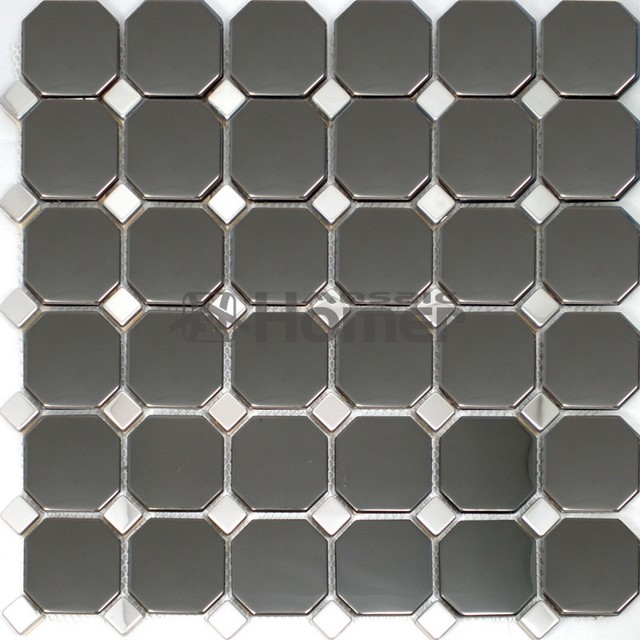 shipping free! silver color stainless steel Metal mosaic tiles modern