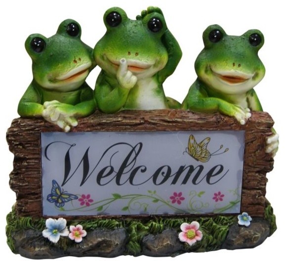 solar frogs welcome statues modern garden statues and solar frogs welcome statues modern garden statues and