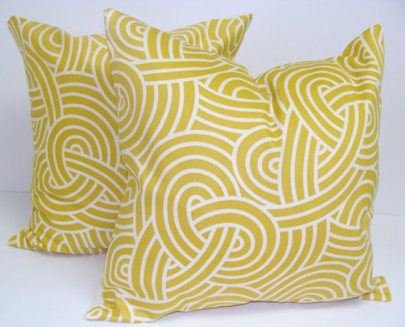 Yellow Decorative Pillow Covers