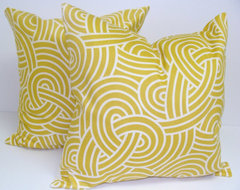 Yellow Decorator Pillow Covers By ElemenOPillows contemporary pillows