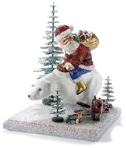santa figure on polar bear frontgate christmas santa figure on polar bear frontgate christmas