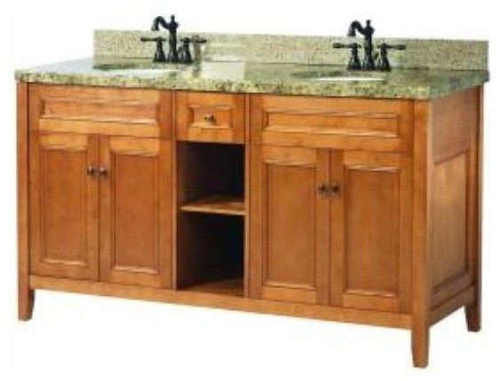 Foremost Exhibit 60 Inch Double Vanity In Rich Cinnamon Finish Bathroom Vanities And Sink