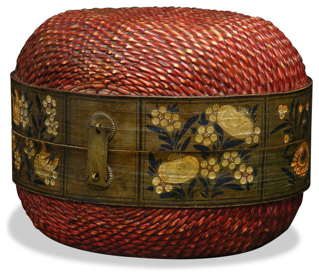 Antique Mongolian Willow Box Asian Decorative Boxes by China