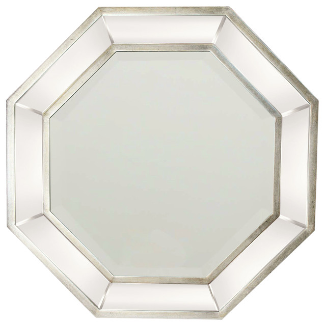 Octagon Mirror, Silver Liner Transitional Wall Mirrors by garber corp