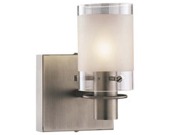George Kovacs by Minka P5001-056 1-Light Bath Light - Antique Nickel - 4.5W in. contemporary-wall-sconces