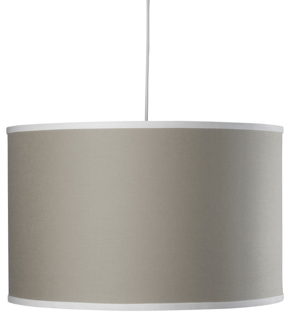Solid Large Cylinder, Taupe Contemporary Pendant Lighting by Oilo
