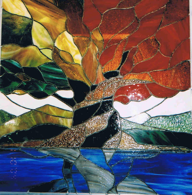 Stained glass panels Eclectic Window Treatments tampa by Tampa