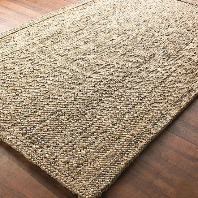 Chunky Boucle Braided Jute Rug 2 Colors Rugs by Shades of Light